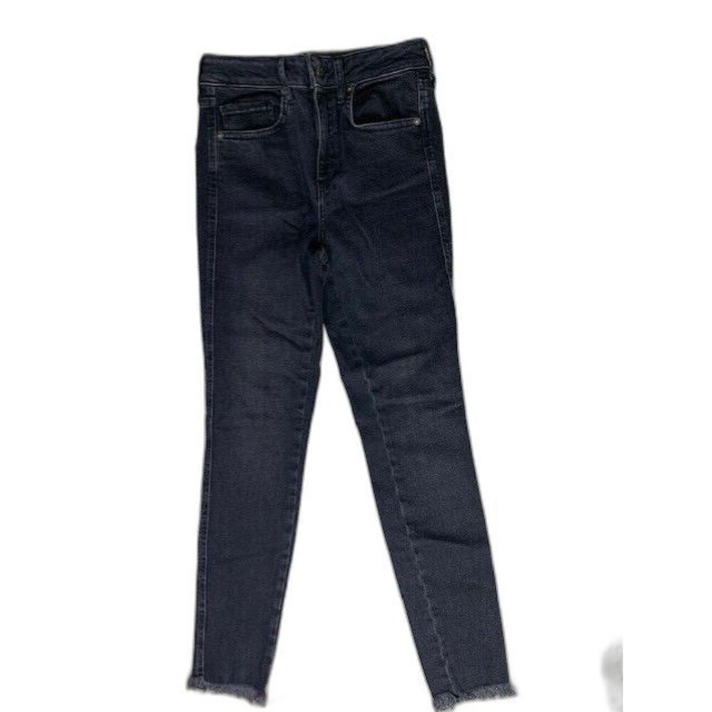 We The Free Size 26 Womens Jeans Size 26 Black Mid Rise Raw Hem
